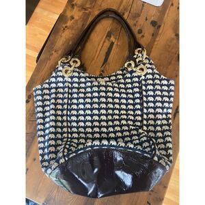 Ame & Lulu Large Tote Eleohant Print